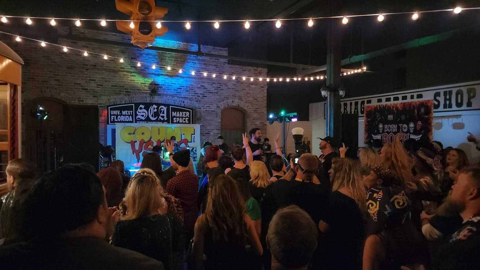 Count The Years playing a Mardi Gras party in downtown Pensacola